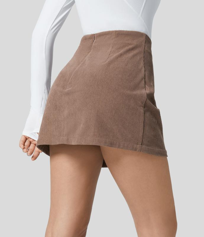 High Waisted Corduroy Skirt