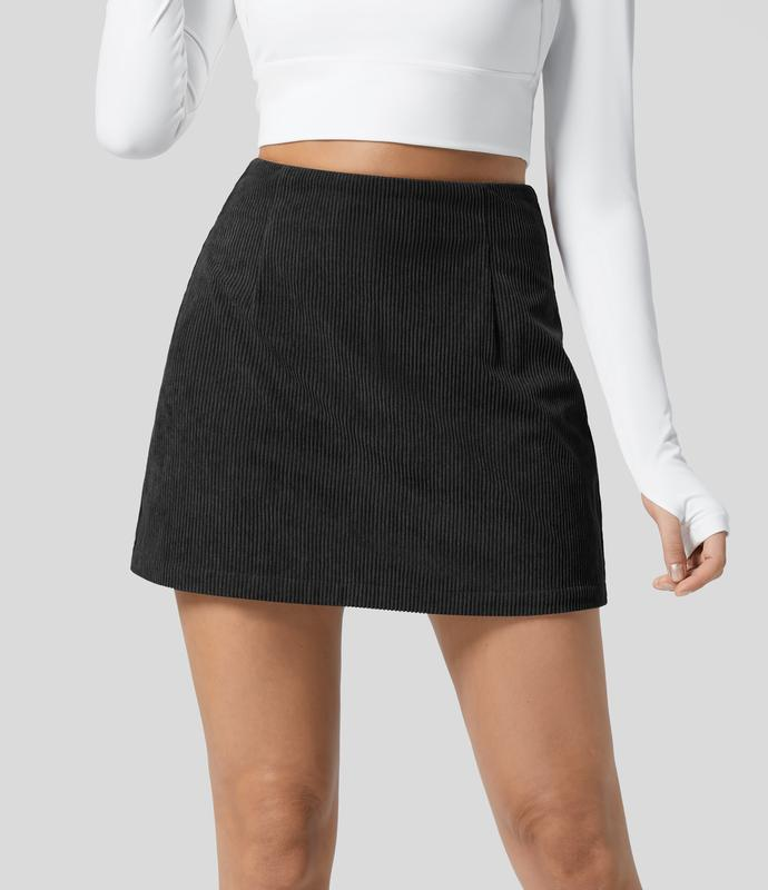 High Waisted Corduroy Skirt